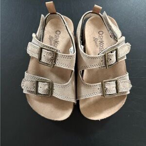 OshKosh B'gosh Tan Double-Buckle Kids Sandals